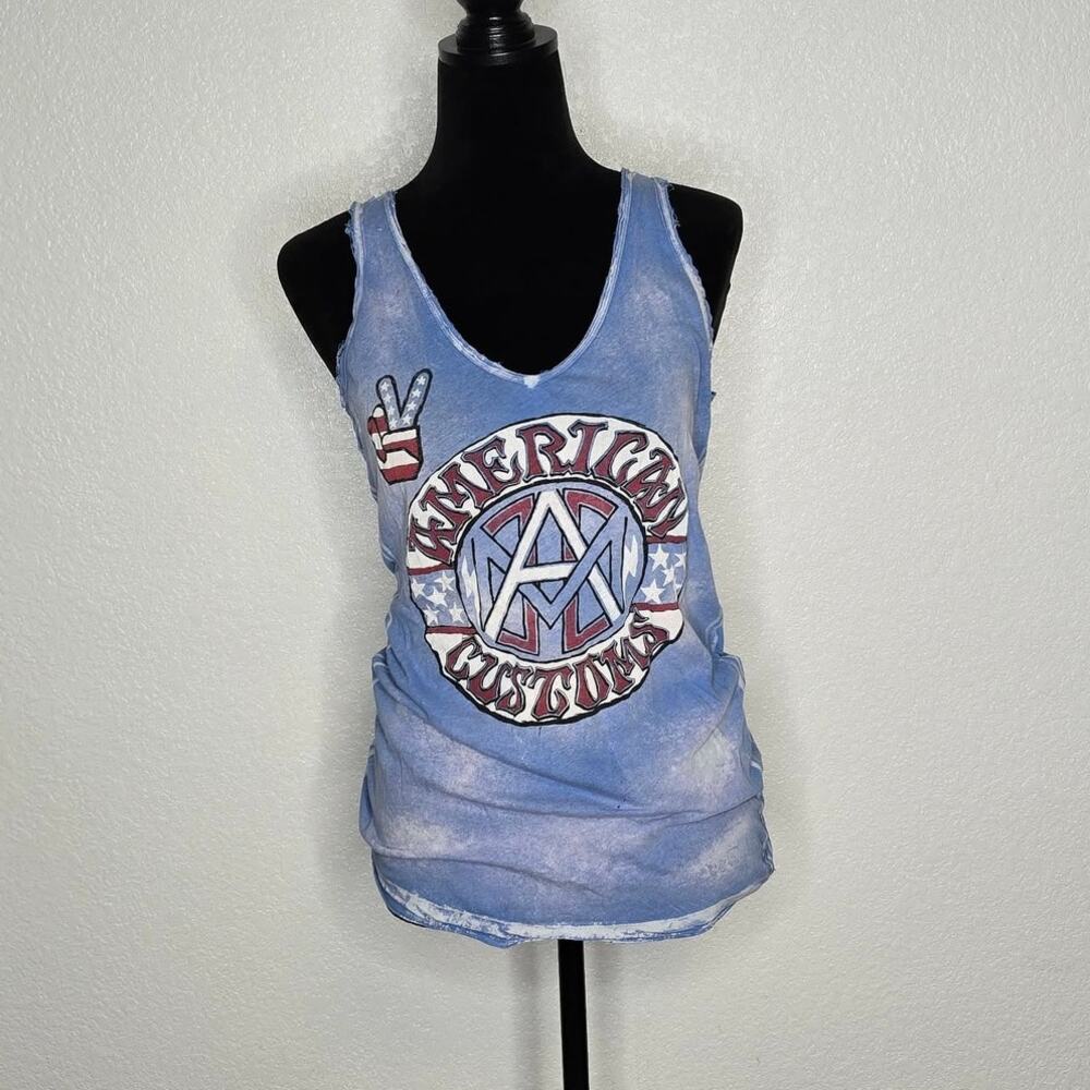 Vintage Affliction American Customs Women’s Large Graphic Tank Top Made in USA